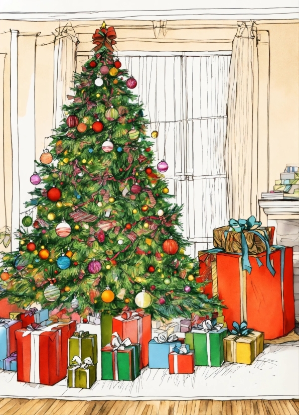 Christmas Tree, Christmas Ornament, Plant, Green, Holiday Ornament, Branch