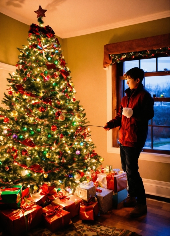 Christmas Tree, Christmas Ornament, Plant, Green, Holiday Ornament, Interior Design