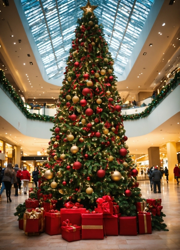 Christmas Tree, Christmas Ornament, Plant, Light, Branch, Interior Design
