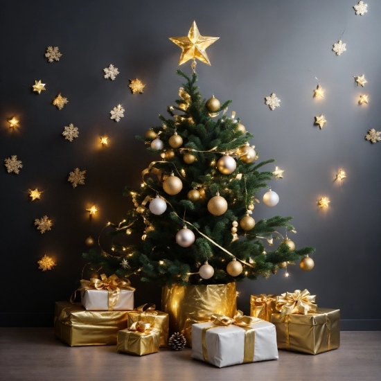 Christmas Tree, Christmas Ornament, Plant, Light, Branch, Lighting