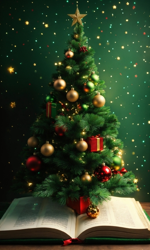 Christmas Tree, Christmas Ornament, Plant, Light, Green, Holiday Ornament