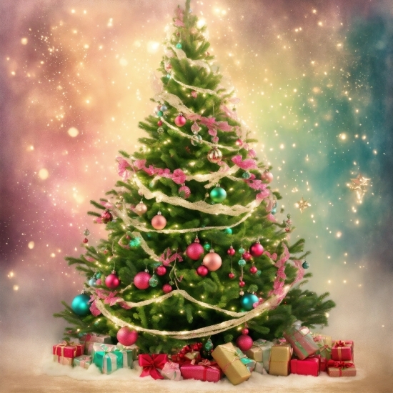 Christmas Tree, Christmas Ornament, Plant, Light, Holiday Ornament, Branch