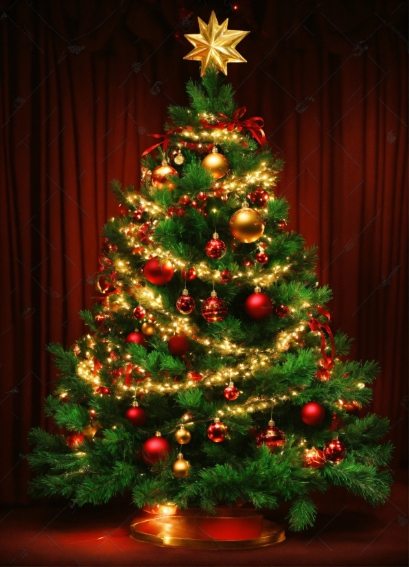 Christmas Tree, Christmas Ornament, Plant, Light, Holiday Ornament, Larch