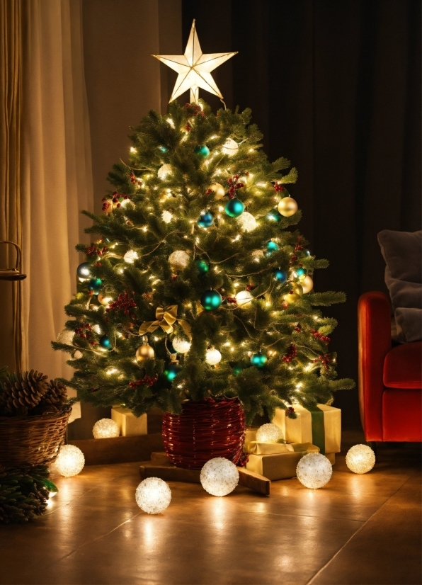 Christmas Tree, Christmas Ornament, Plant, Light, Holiday Ornament, Lighting