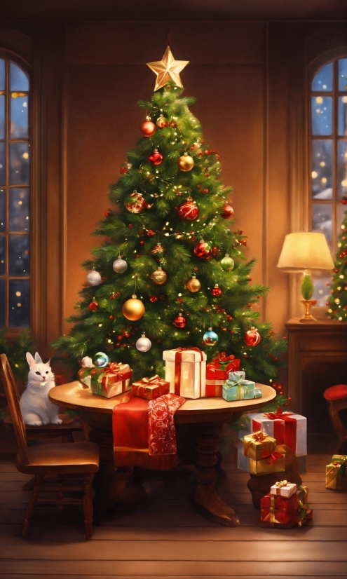 Christmas Tree, Christmas Ornament, Plant, Light, Lighting, Holiday Ornament