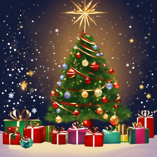 Christmas Tree, Christmas Ornament, Plant, Light, Nature, Tree