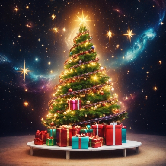Christmas Tree, Christmas Ornament, Plant, Light, Tree, Nature