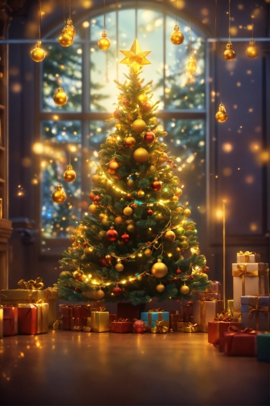Christmas Tree, Christmas Ornament, Plant, Nature, Leaf, Branch