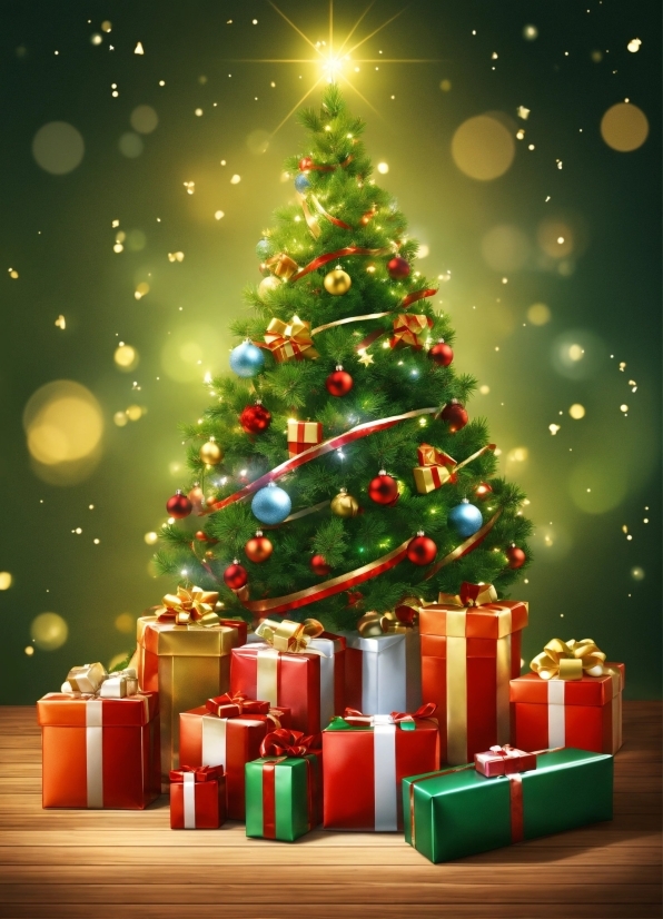 Christmas Tree, Christmas Ornament, Plant, Photograph, Light, Nature