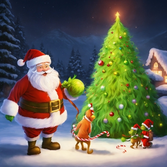 Christmas Tree, Christmas Ornament, Plant, Snow, Holiday Ornament, Tree