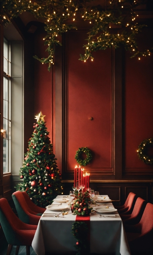 Christmas Tree, Christmas Ornament, Plant, Table, Decoration, Holiday Ornament
