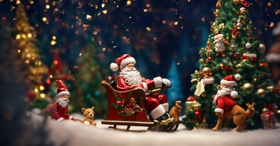 Christmas Tree, Christmas Ornament, Plant, Toy, Santa Claus, Tree