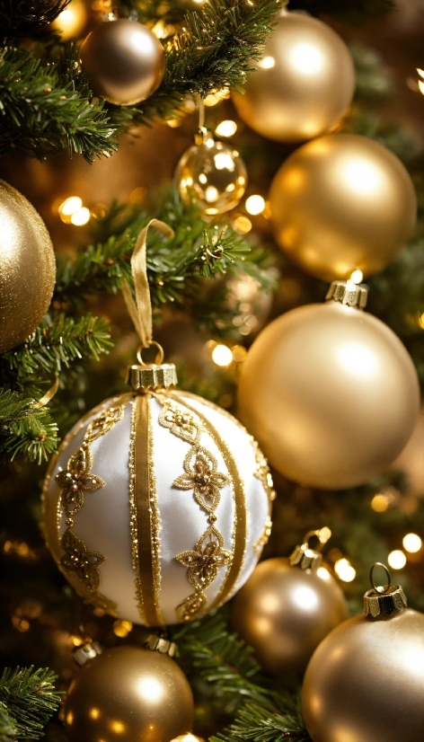 Christmas Tree, Christmas Ornament, Plant, White, Light, Holiday Ornament