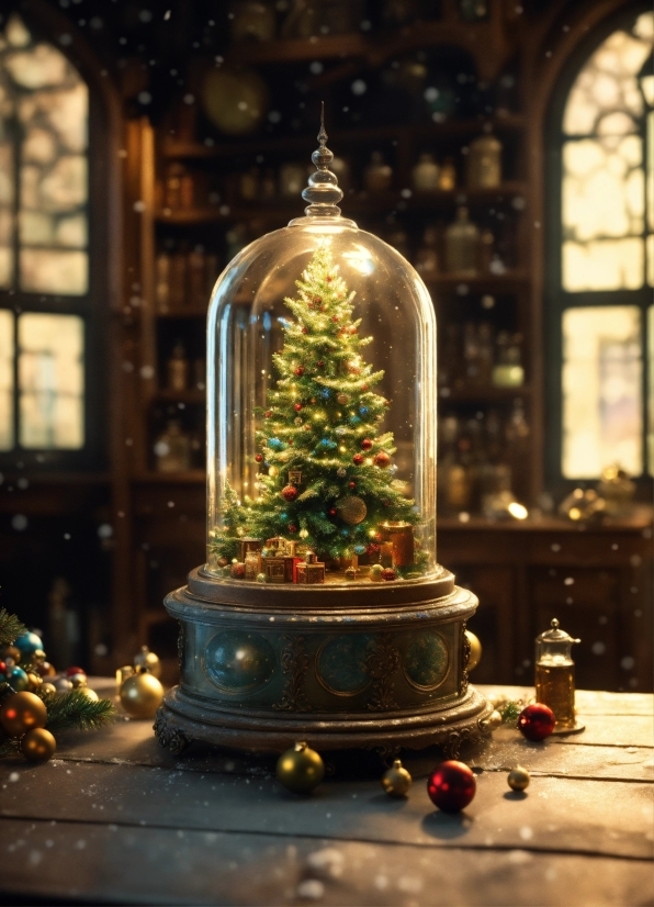 Christmas Tree, Christmas Ornament, Plant, Window, Holiday Ornament, Ornament
