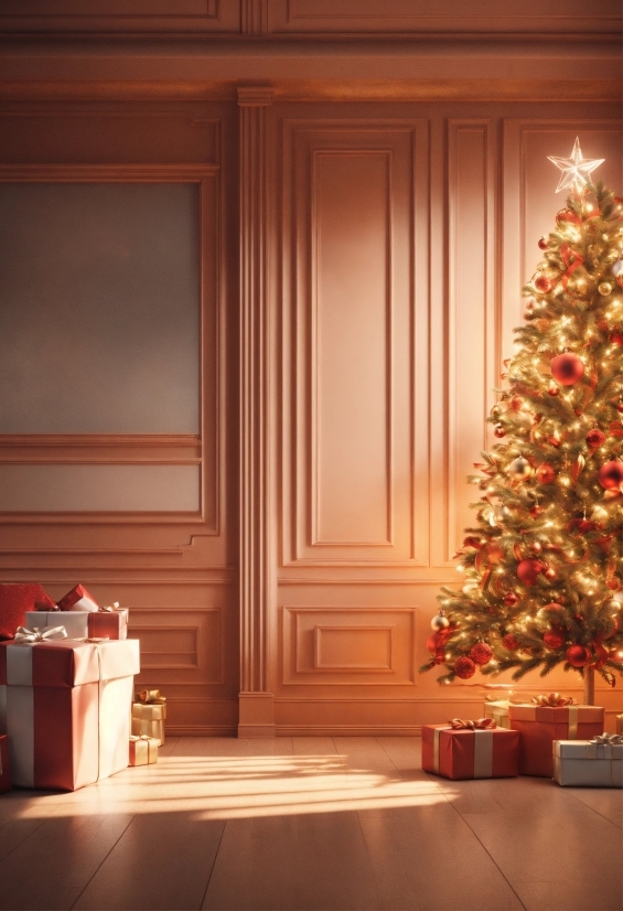 Christmas Tree, Christmas Ornament, Plant, Wood, Holiday Ornament, Lighting