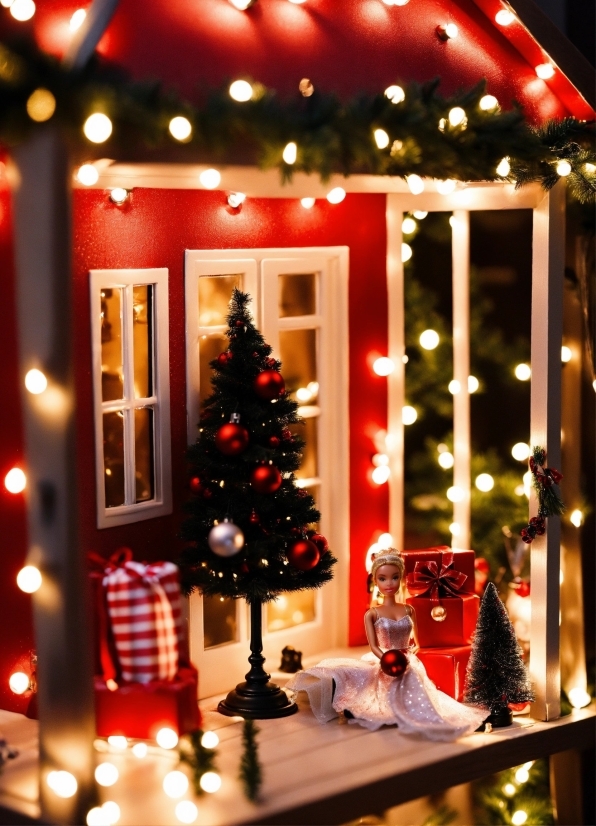Christmas Tree, Christmas Ornament, Property, Decoration, White, Light