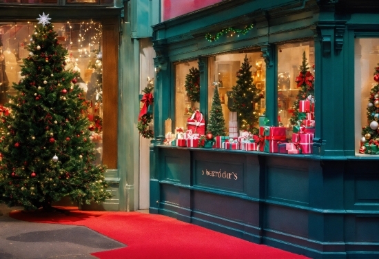 Christmas Tree, Christmas Ornament, Property, Decoration, Window, Light