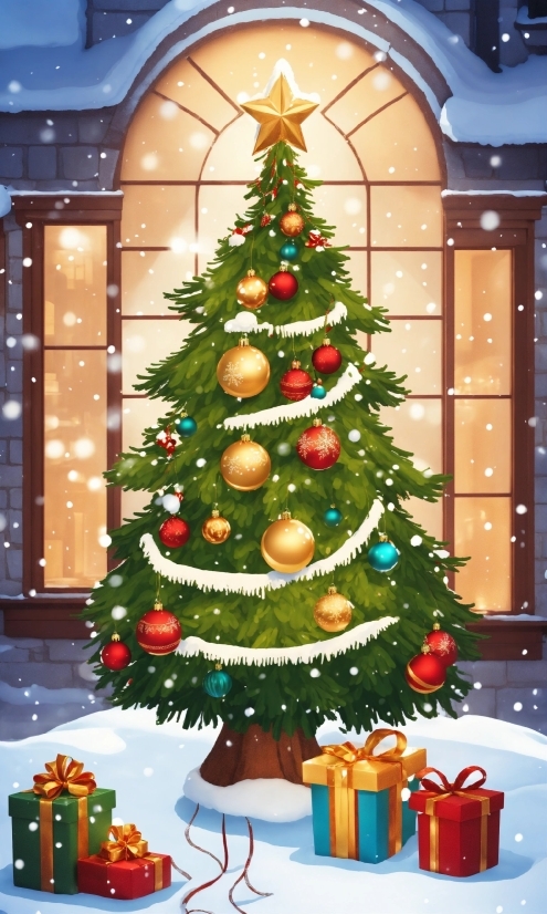 Christmas Tree, Christmas Ornament, Property, Green, Nature, Plant