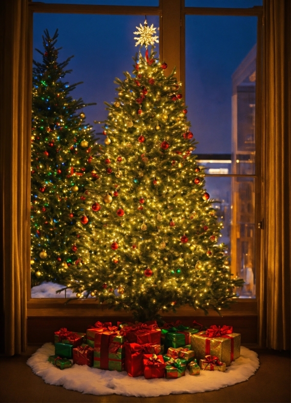 Christmas Tree, Christmas Ornament, Property, Light, Plant, Holiday Ornament