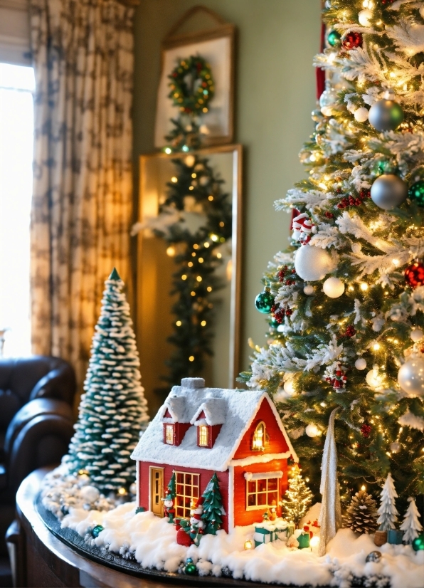 Christmas Tree, Christmas Ornament, Property, Light, Window, Holiday Ornament