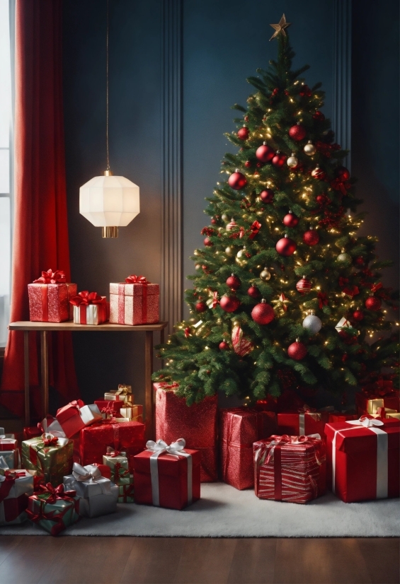 Christmas Tree, Christmas Ornament, Property, Window, Holiday Ornament, Plant