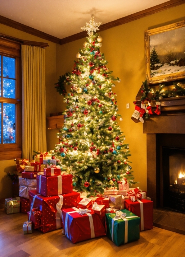 Christmas Tree, Christmas Ornament, Property, Window, Light, Holiday Ornament