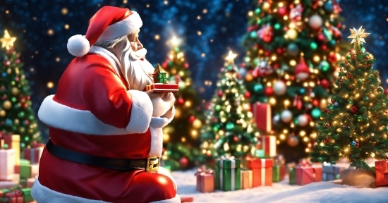 Christmas Tree, Christmas Ornament, Santa Claus, Holiday Ornament, Ornament, Fun