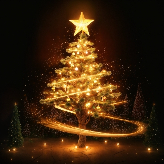 Christmas Tree, Christmas Ornament, Sky, Nature, Plant, Branch