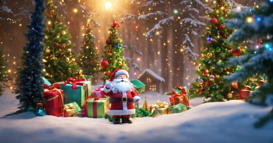 Christmas Tree, Christmas Ornament, Snow, Light, Toy, Lighting