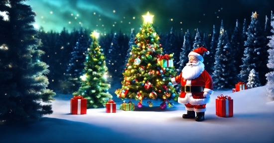 Christmas Tree, Christmas Ornament, Snow, World, Tree, Plant
