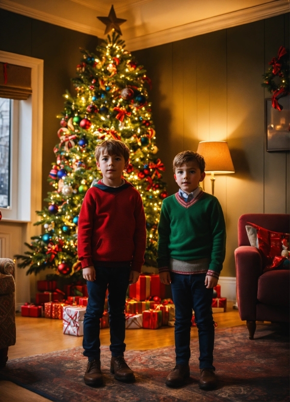 Christmas Tree, Christmas Ornament, Standing, Window, Fun, Holiday Ornament