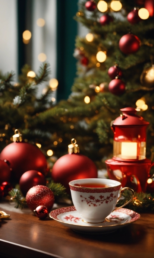 Christmas Tree, Christmas Ornament, Tableware, Plant, Holiday Ornament, Dishware