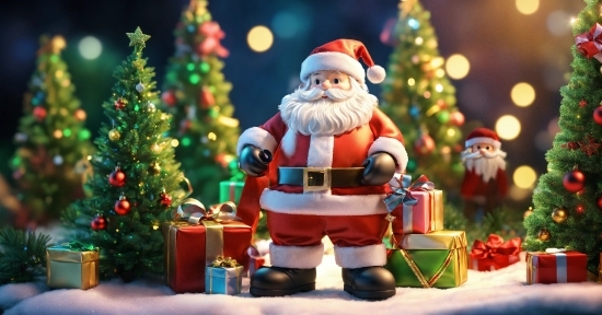 Christmas Tree, Christmas Ornament, Toy, Plant, Santa Claus, Holiday Ornament