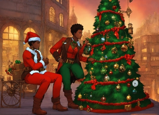 Christmas Tree, Christmas Ornament, Wheel, Window, Holiday Ornament, Lighting
