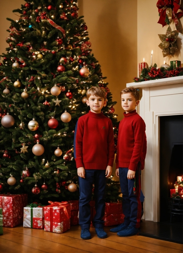 Christmas Tree, Christmas Ornament, White, Holiday Ornament, Interior Design, Red