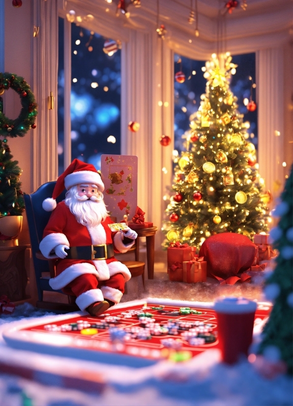 Christmas Tree, Christmas Ornament, White, Light, Blue, Window
