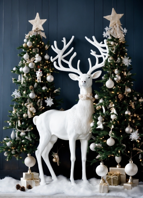 Christmas Tree, Christmas Ornament, White, Light, Branch, Holiday Ornament
