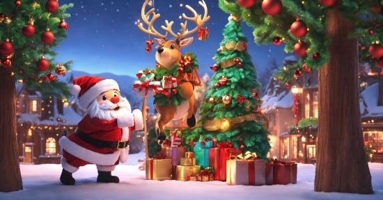 Christmas Tree, Christmas Ornament, White, Light, Green, Lighting