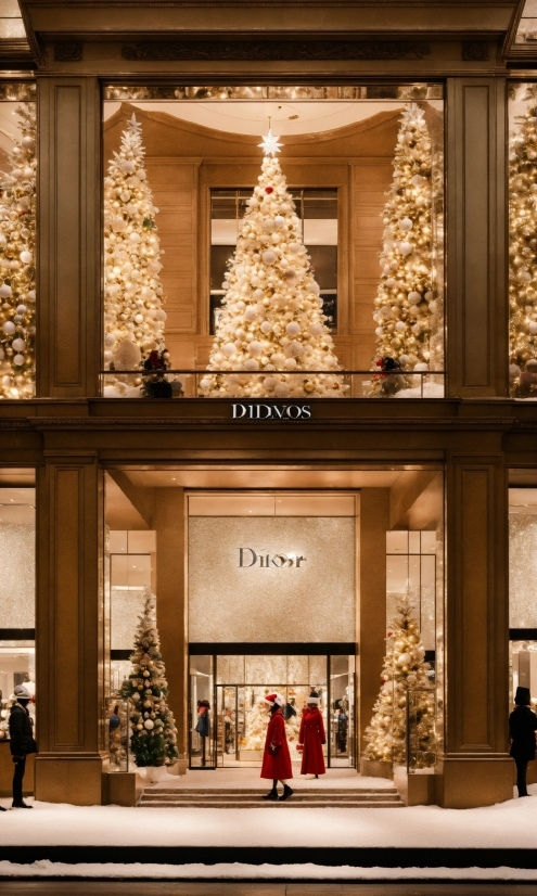 Christmas Tree, Christmas Ornament, White, Light, Lighting, Interior Design
