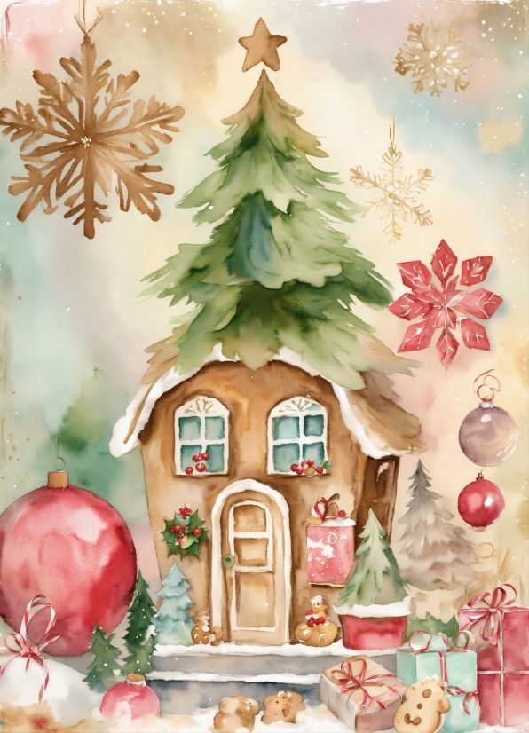 Christmas Tree, Christmas Ornament, Window, Green, Holiday Ornament, Interior Design