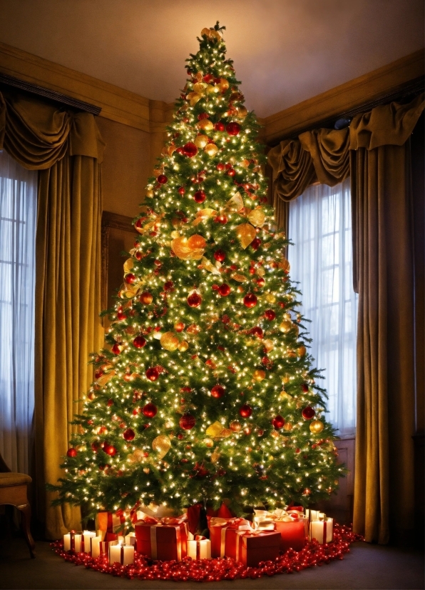 Christmas Tree, Christmas Ornament, Window, Wood, Holiday Ornament, Branch