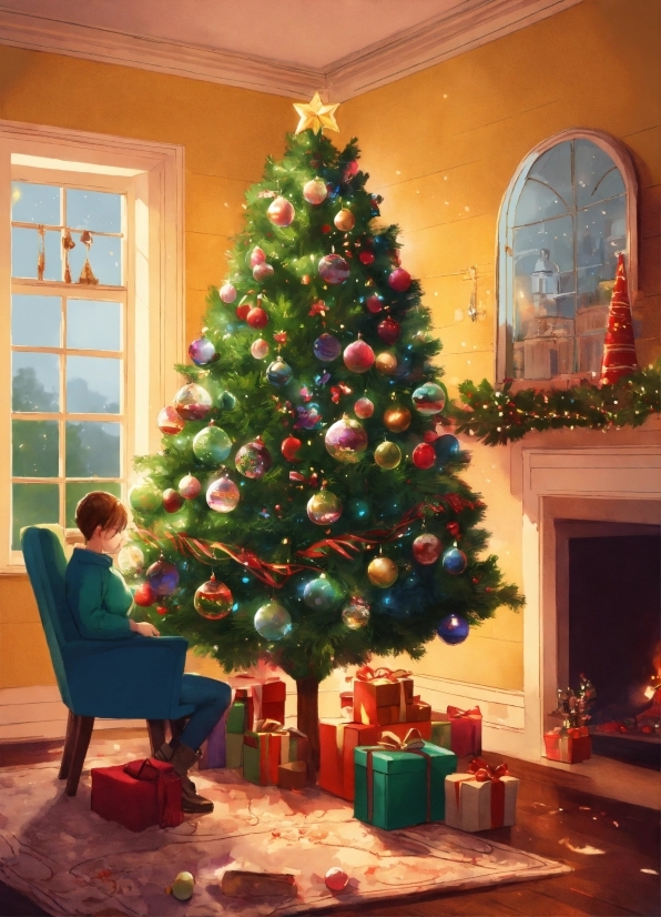 Christmas Tree, Christmas Ornament, Wood, Holiday Ornament, Branch, Interior Design