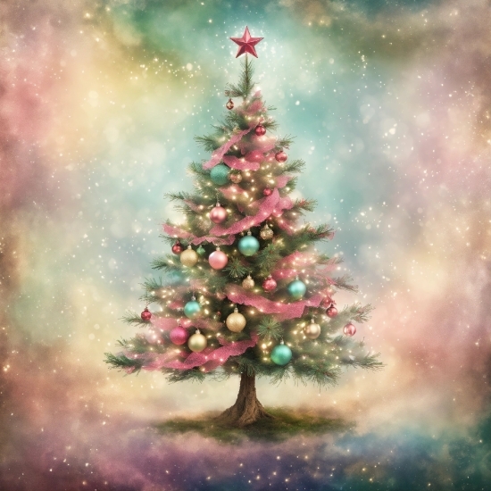 Christmas Tree, Christmas Ornament, World, Branch, Sky, Larch