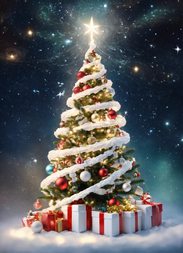 Christmas Tree, Christmas Ornament, World, Light, Nature, Sky