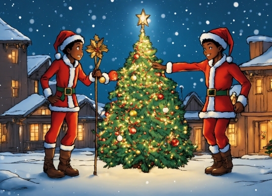 Christmas Tree, Christmas Ornament, World, Plant, Snow, Tree