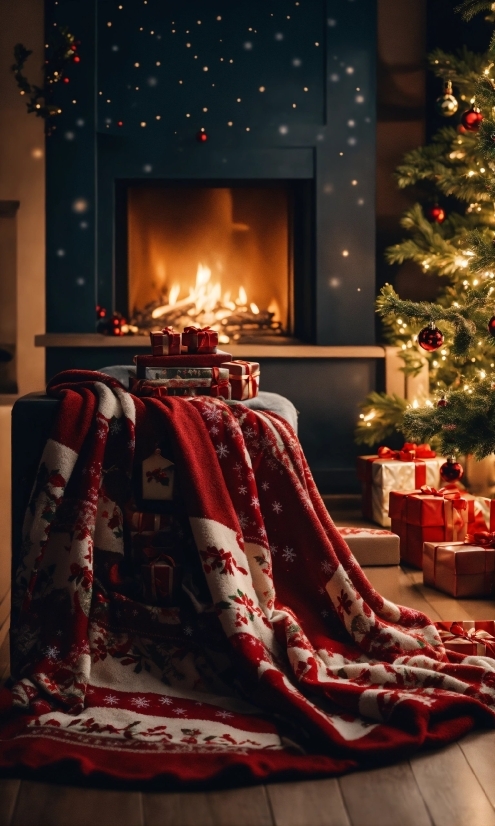 Christmas Tree, Decoration, Light, Interior Design, Lighting, Gas