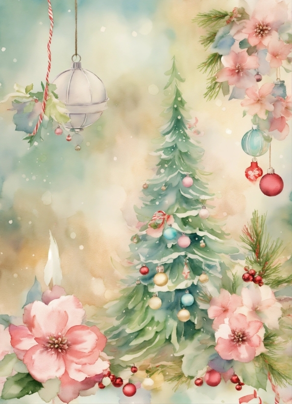 Christmas Tree, Flower, Plant, Christmas Ornament, Branch, Holiday Ornament