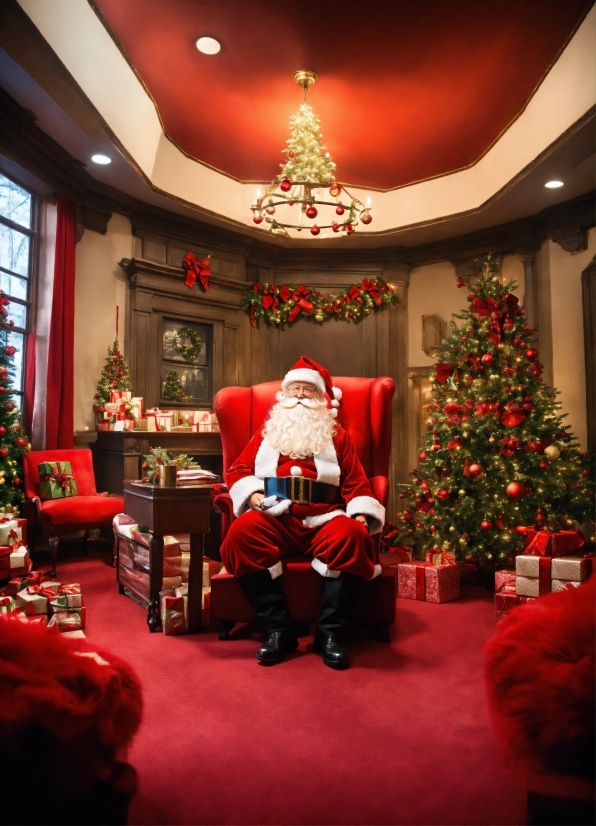 Christmas Tree, Furniture, Christmas Ornament, Light, Decoration, Lighting