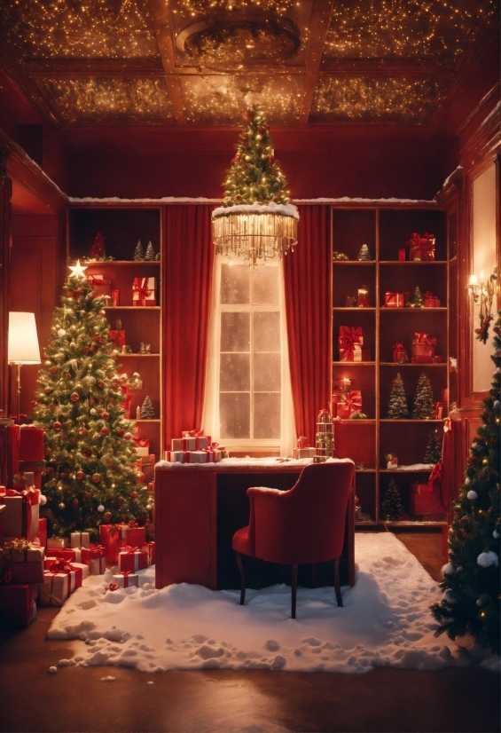 Christmas Tree, Furniture, Plant, Decoration, Christmas Ornament, Table