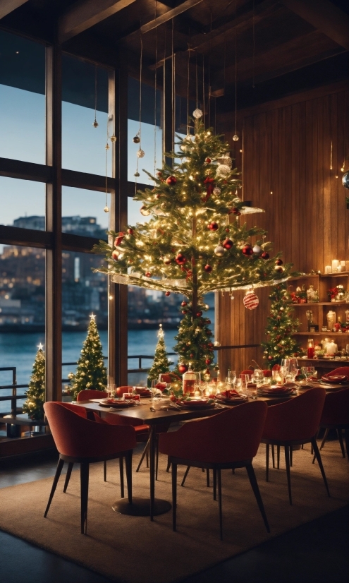 Christmas Tree, Furniture, Plant, Table, Christmas Ornament, Decoration